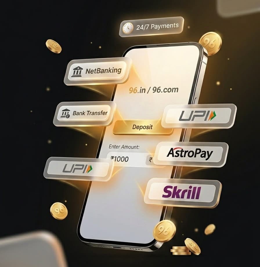 Deposit Methods on 96in – Fast & Secure